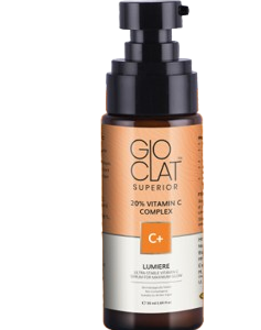 GLO CLAT SUPERIOR Vitamin C 20% Serum – Superox C + Ferulic Acid + Vitamin E – Brightening, Anti-Dullness, Anti-Pollution – 50 ml